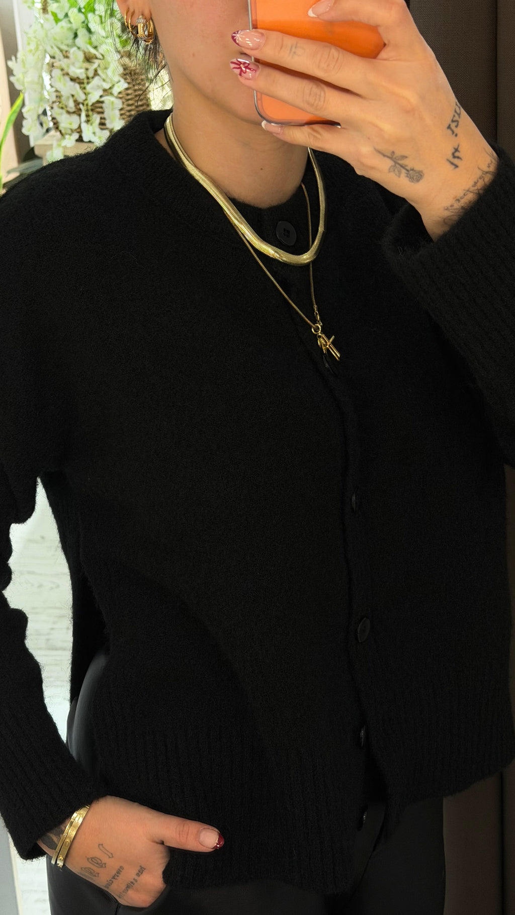 CO346 SİYAH YIRTMAÇLI HIRKA