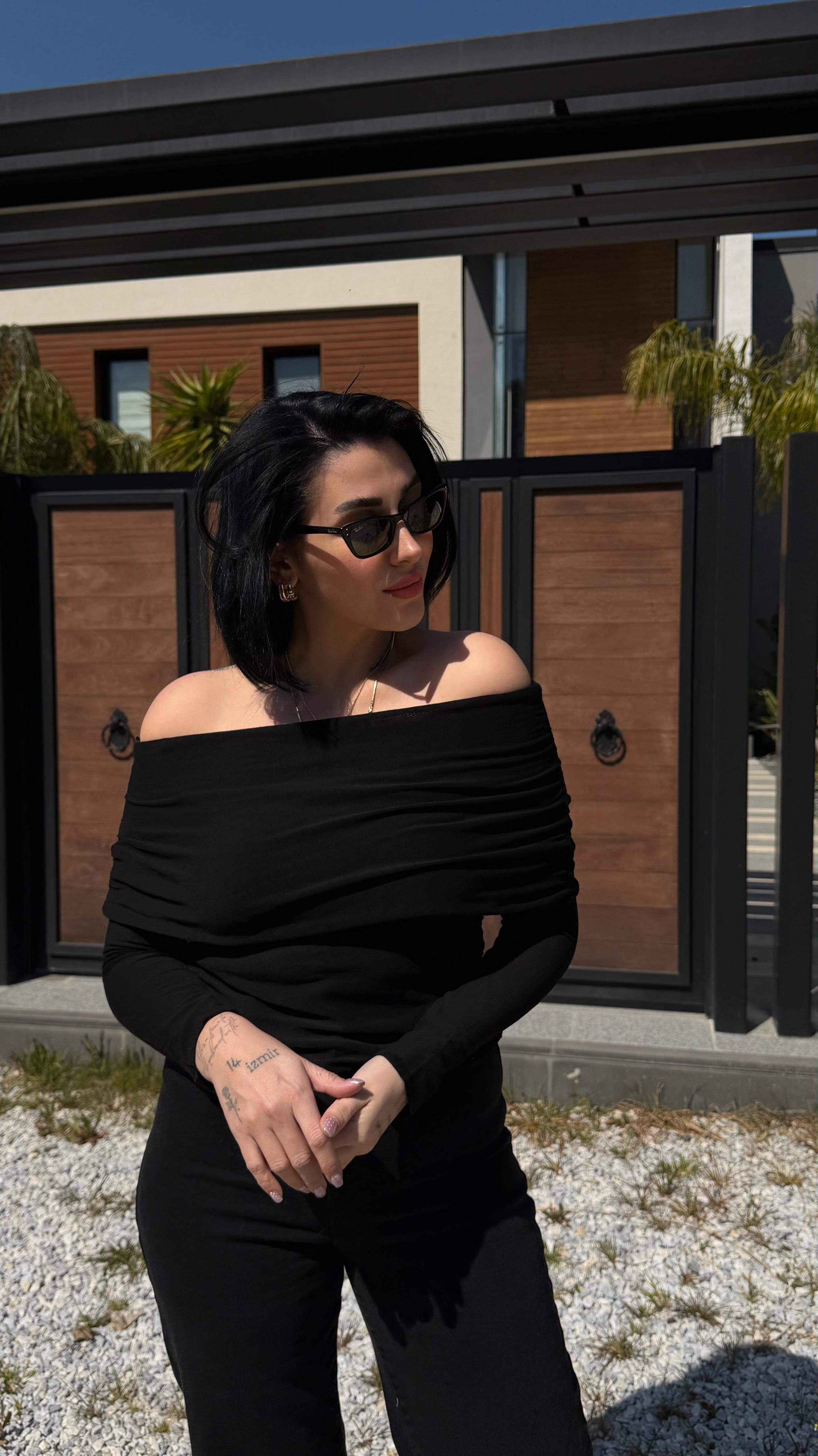 CO356 KAYIK YAKA BLUZ