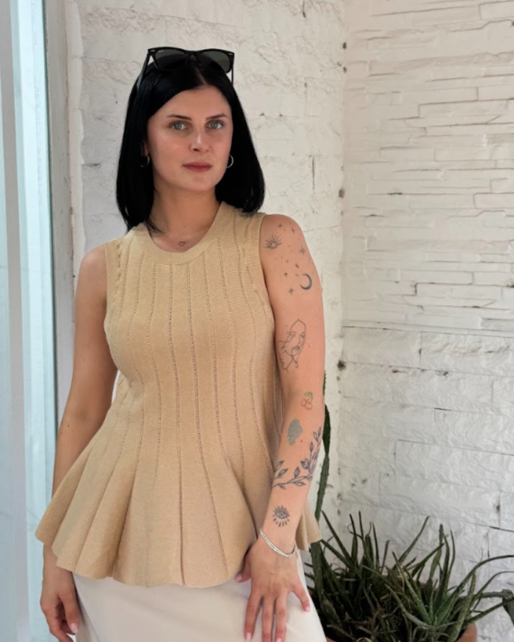 CO105 NUDE YÜN BLUZ