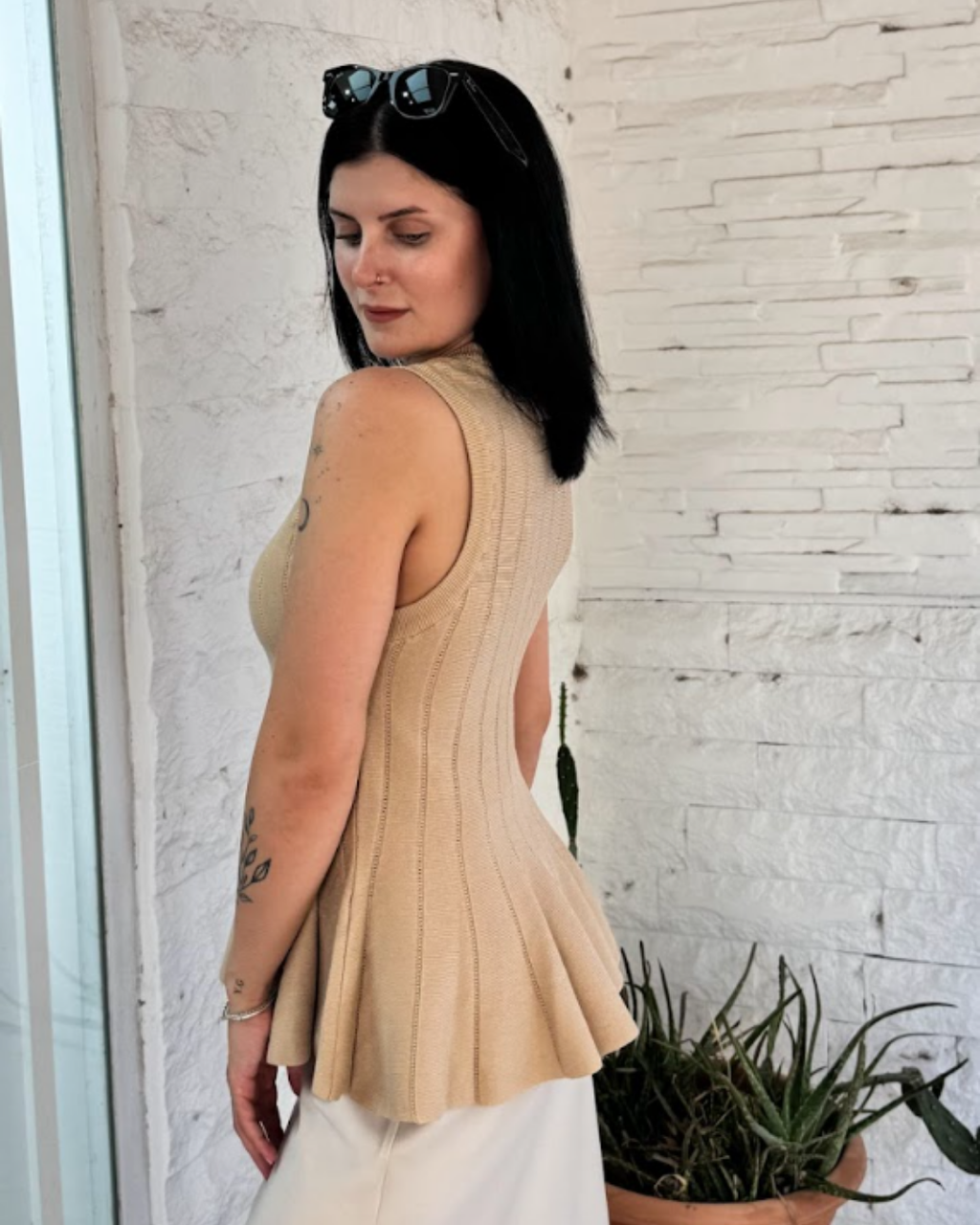 CO105 NUDE YÜN BLUZ