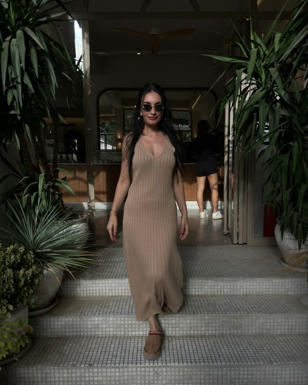 CO108 NUDE TRİKO ELBİSE