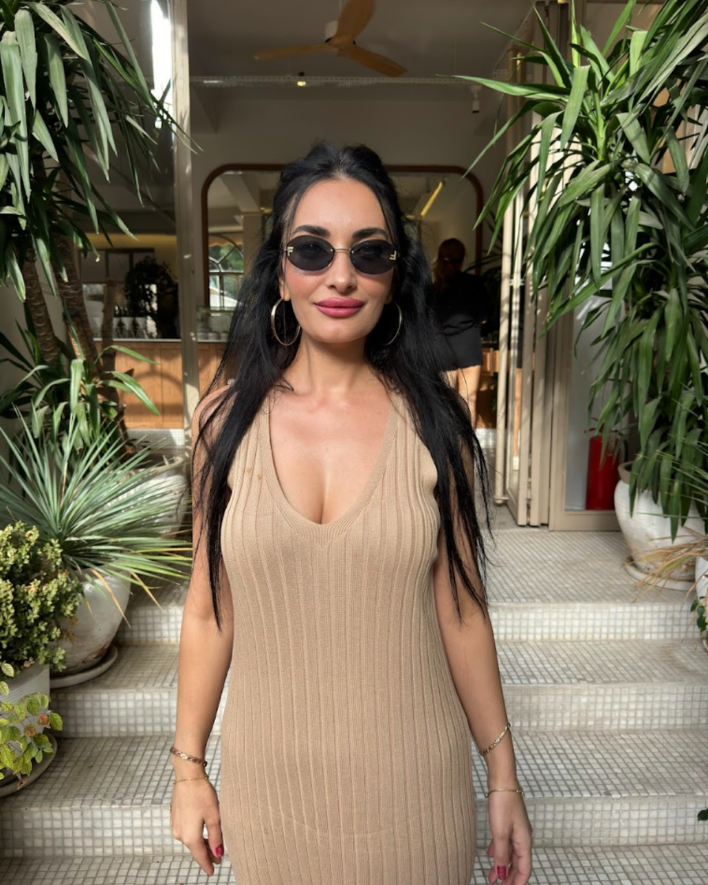 CO108 NUDE TRİKO ELBİSE