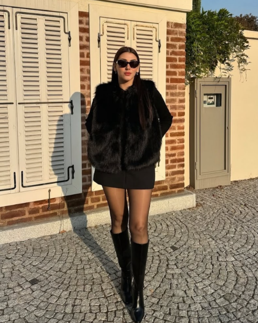 CO141 SİYAH SUNİ KÜRK YELEK