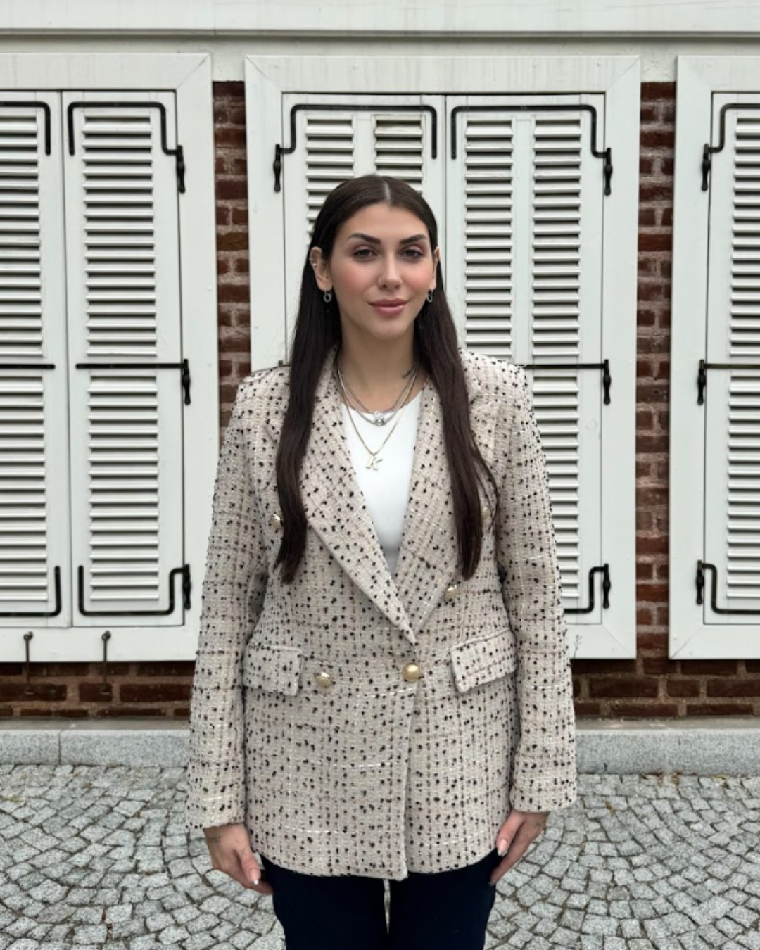 CO145 ETNİK DESEN BLAZER CEKET