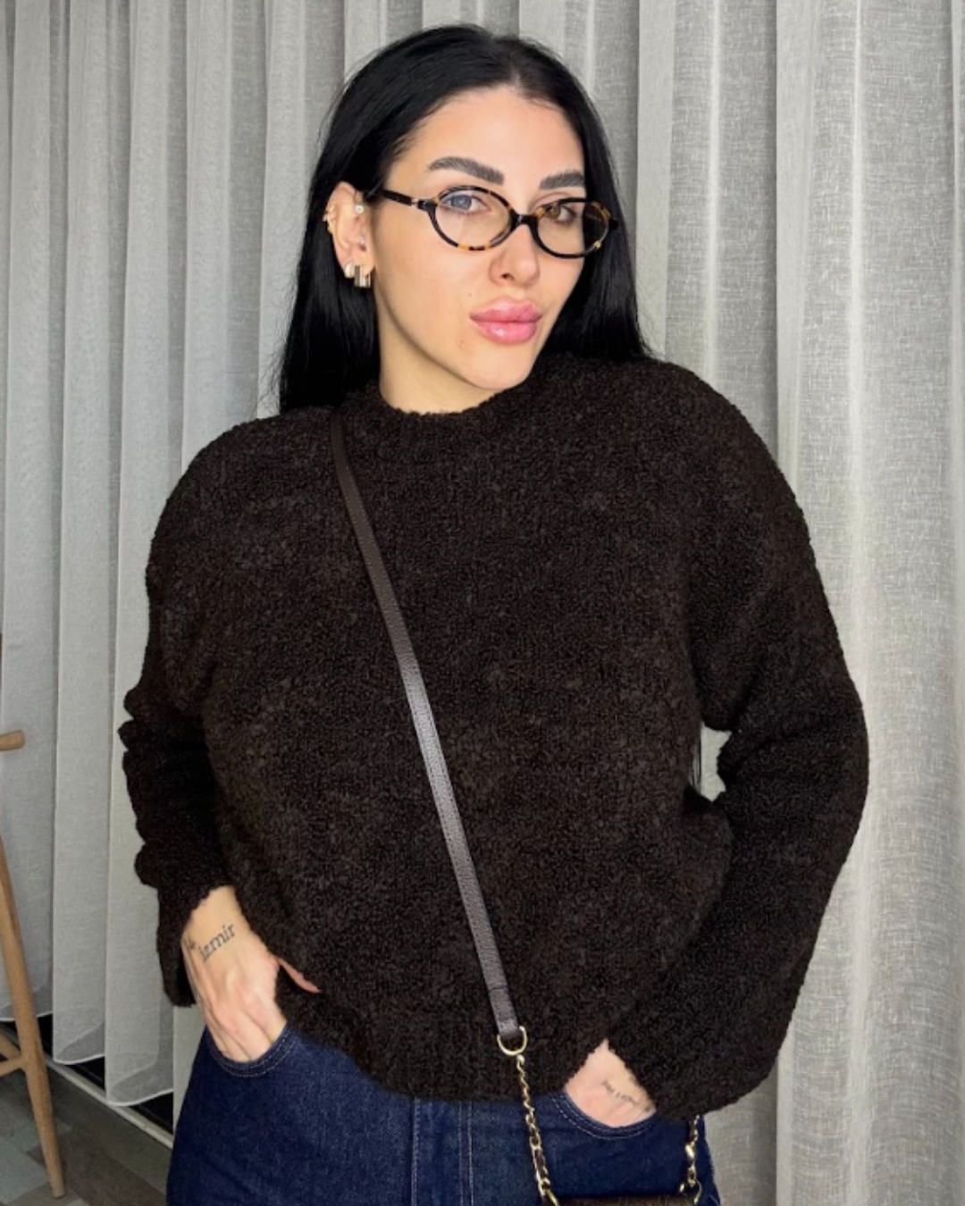 CO281 ACI KAHVE SHAGGY KAZAK