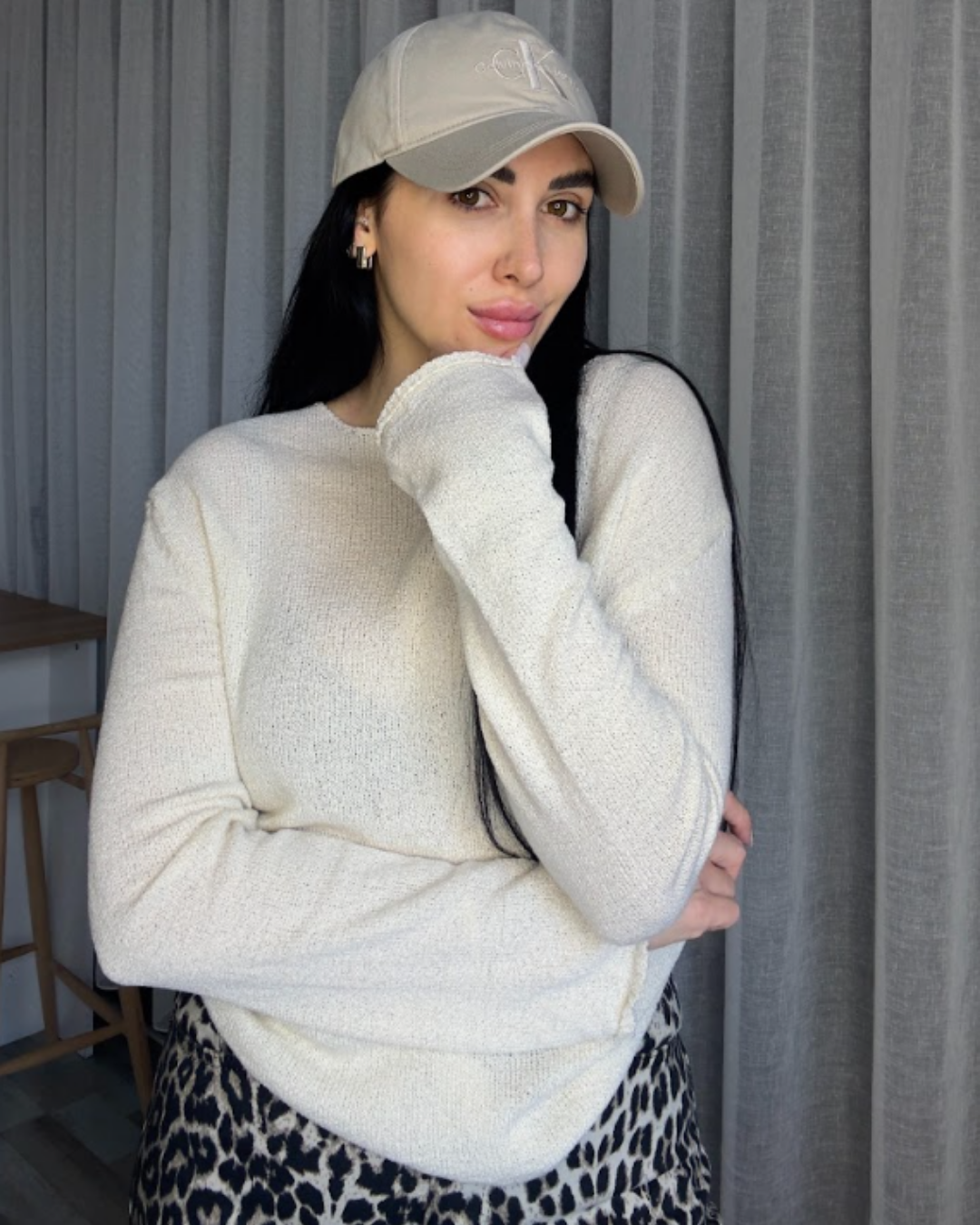 CO283 KREM UZUN TRİKO