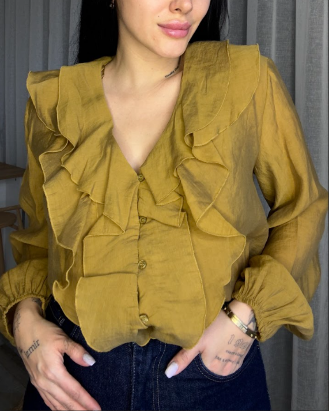 CO285 YAĞ YEŞİLİ MUADİL GÖMLEK