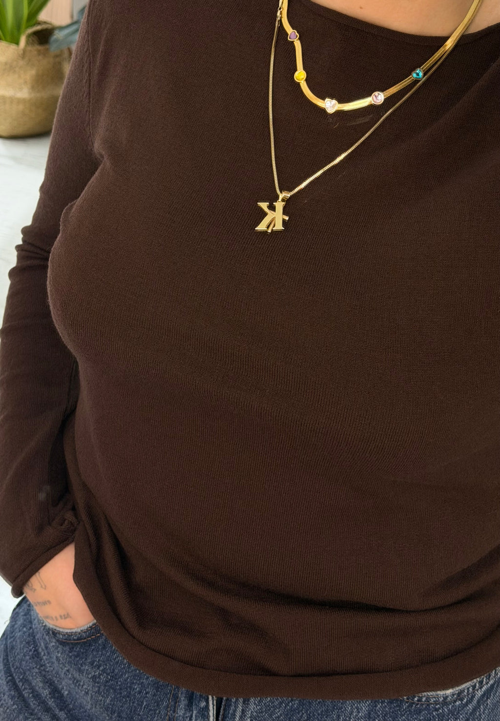 CO335 KAHVE MUADİL İNCE KAZAK