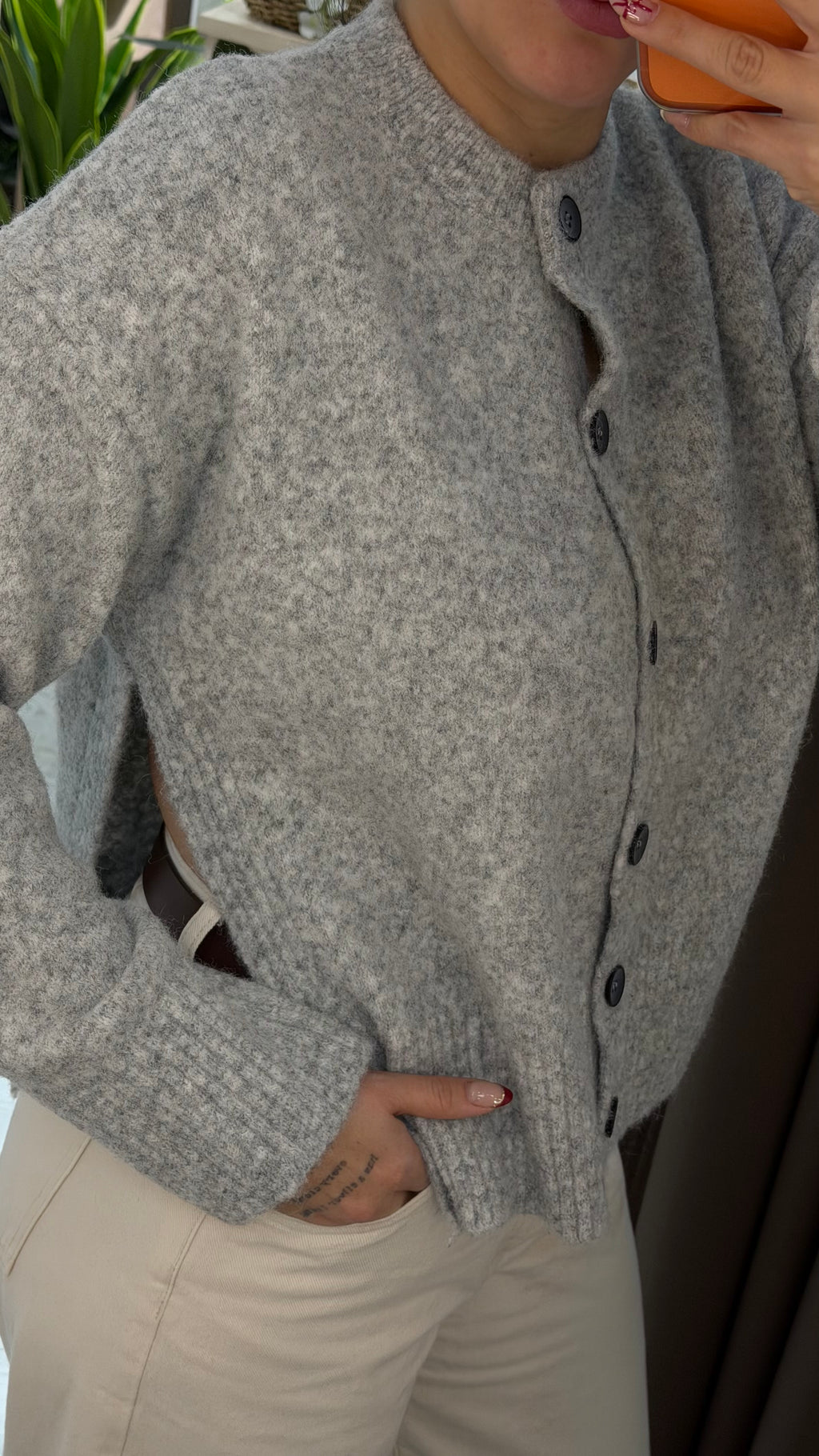 CO347 GRİ YIRTMAÇLI HIRKA