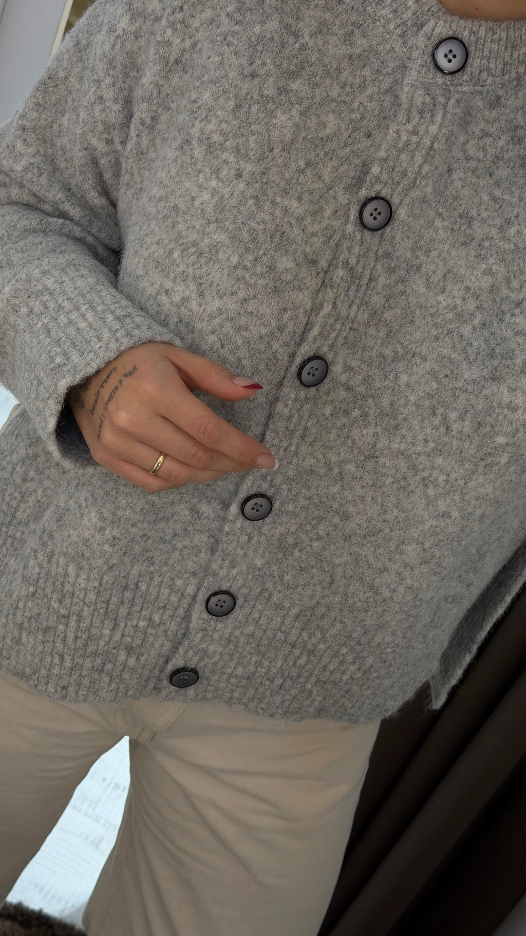 CO347 GRİ YIRTMAÇLI HIRKA