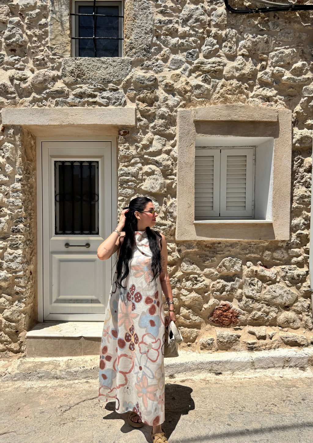 CO004 KETEN DESENLİ ELBİSE