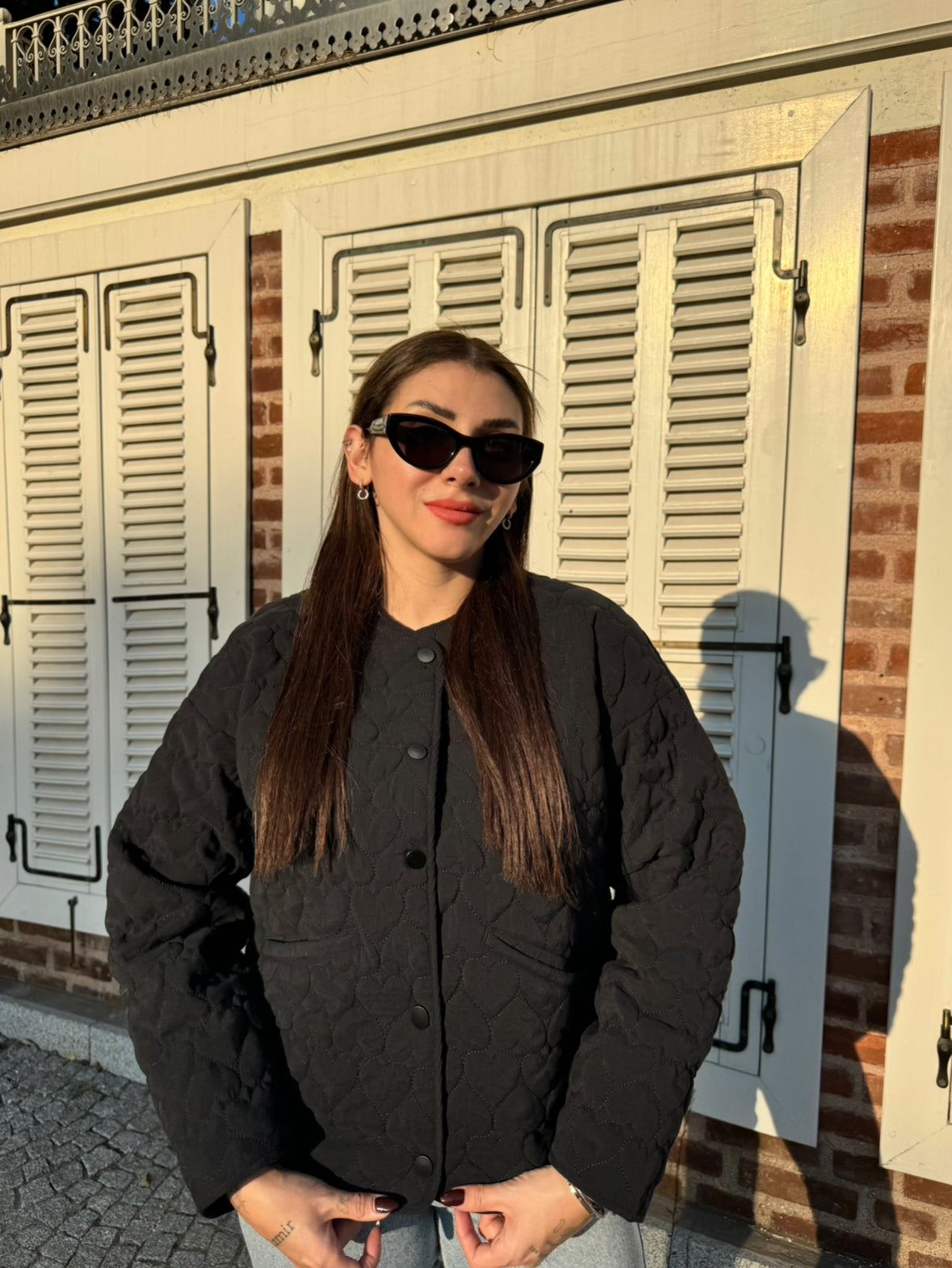 CO129 KALP DETAY BİKER CEKET