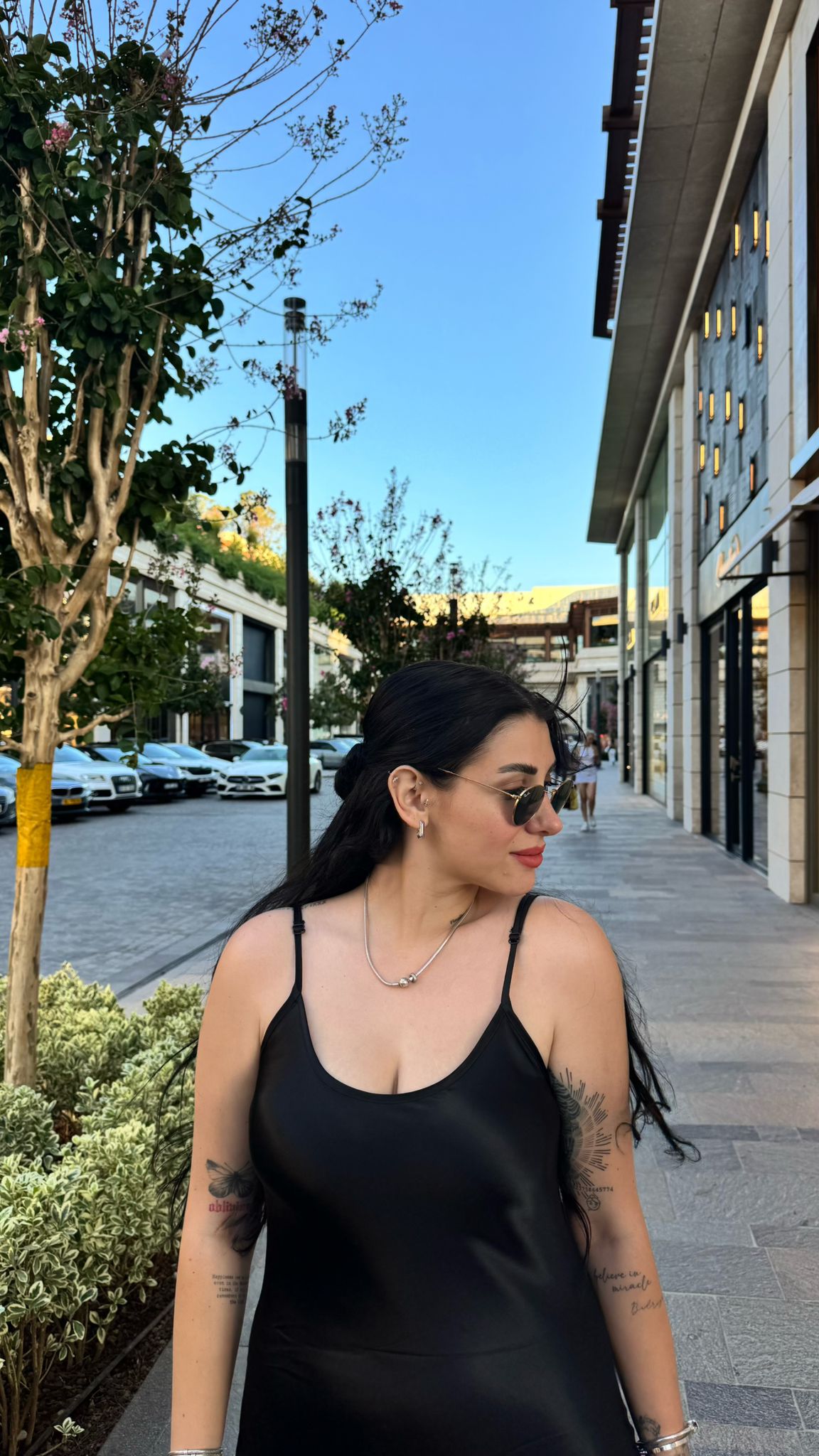 CO254 SİYAH SATEN ELBİSE