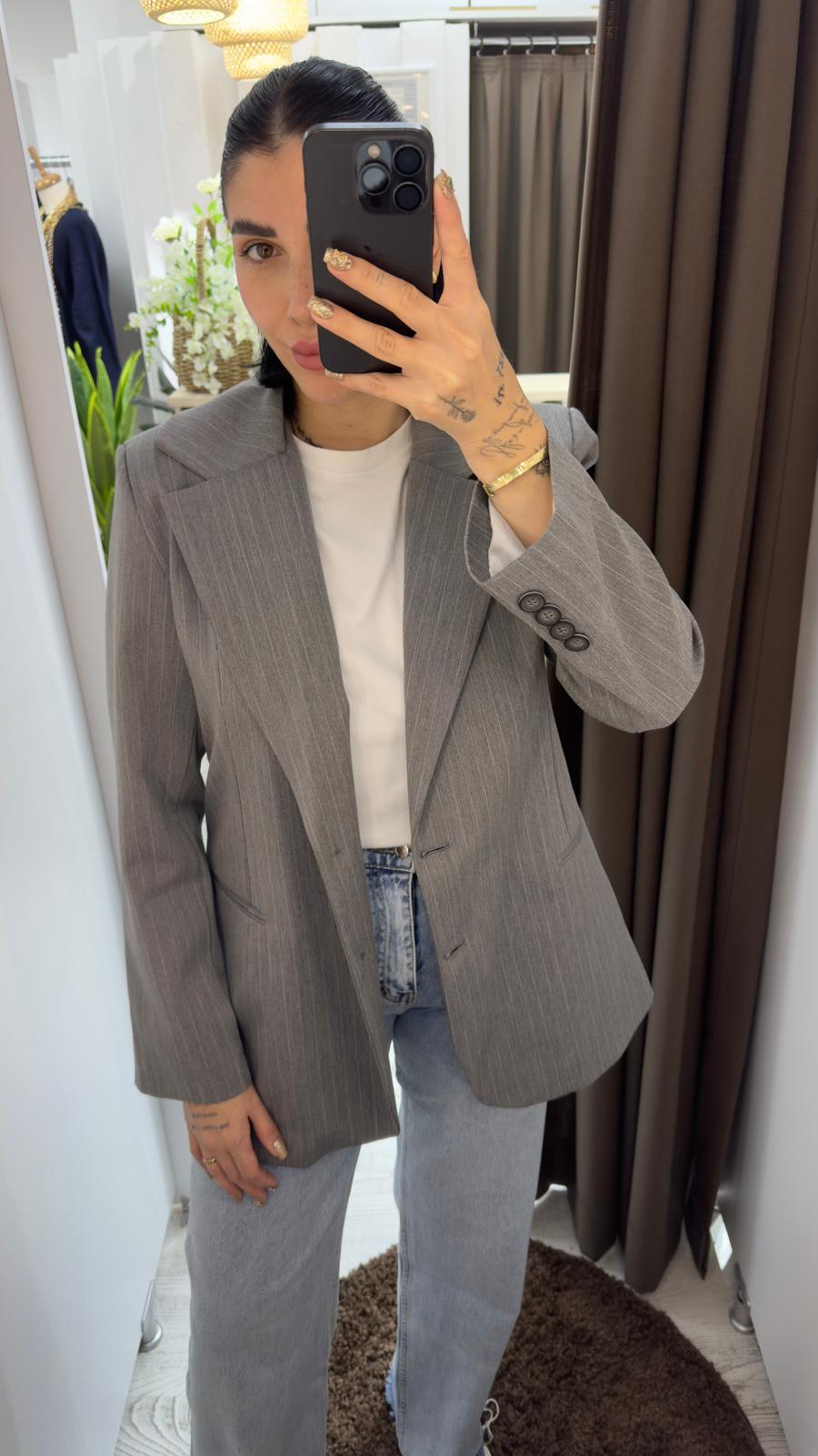 CO301 GRİ BOYFRIEND BLAZER